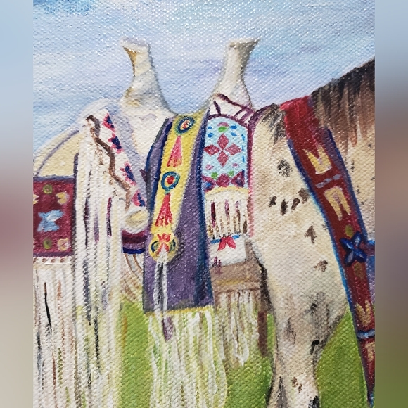 Original "Native American Heritage Celebration" 11x14 Acrylic on 1.5" Canvas - Picture 4 of 12